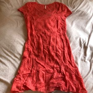 Pink short sleeved Free People dress